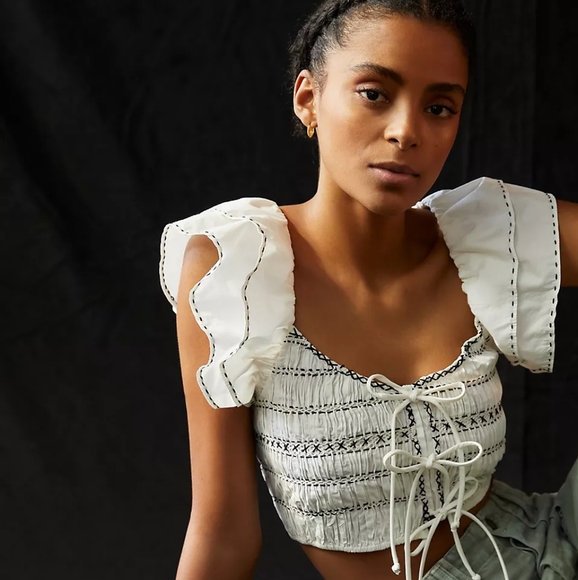 Anthropologie Tops - Anthropologie smocked pullover